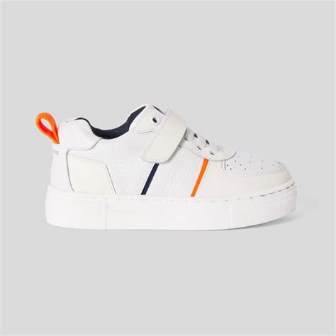 Les Baskets Enfant Mixte Gagnent En Modernit En Cuir Blanc Et