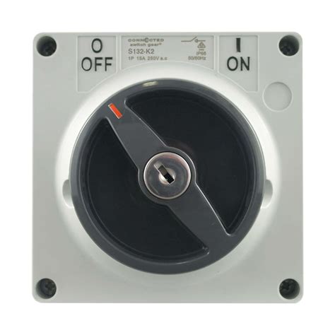 Key Lock Switch 15A 250V AC 1 Pole IP66 | Connected Switchgear