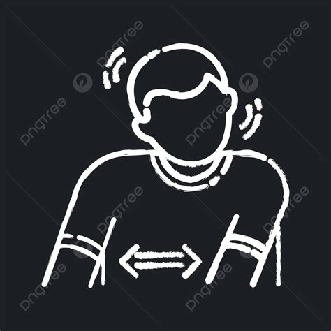 Black Background With Chalk White Icon Representing Tourette Syndrome