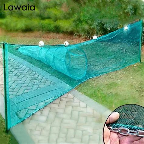 Lawaia Filet de pêche portable avec chaîne en fer piège à poissons en