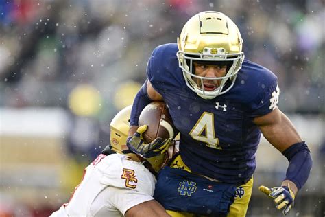 Notre Dame Defeats Boston College Football 44 0 In The Biggest Holy