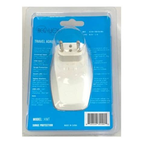 Regvolt In Universal Travel Adapter Plug And Usb Charger