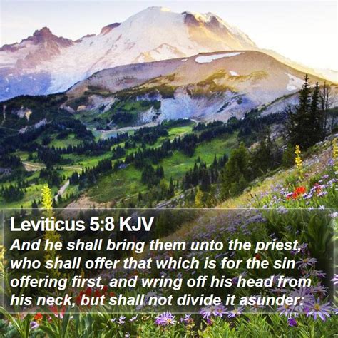 Leviticus 5 8 KJV And He Shall Bring Them Unto The Priest Who