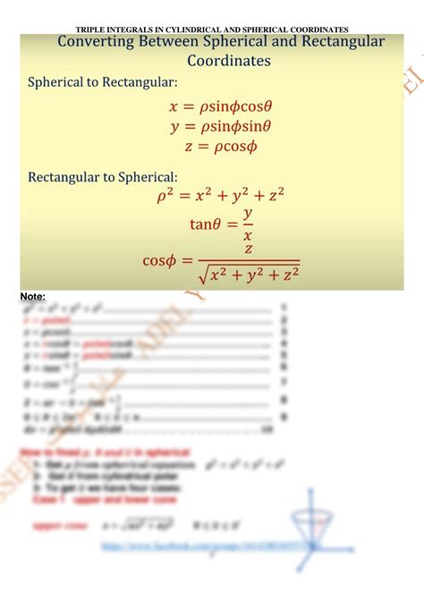 Solution Triple Integrals In Cylindrical And Spherical Coordinates