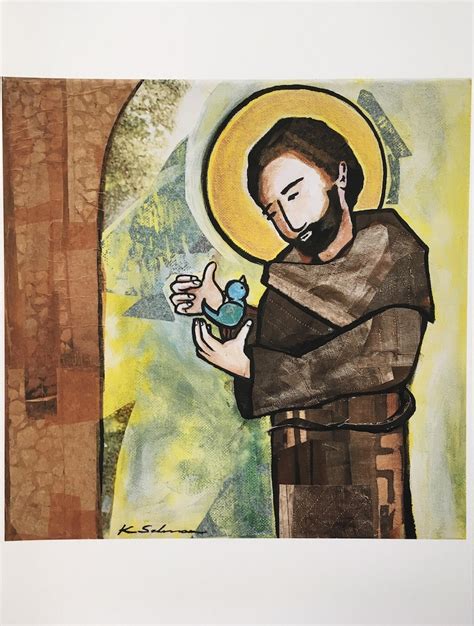 St Francis Of Assisi Giclee Fine Art Print Of Original Etsy