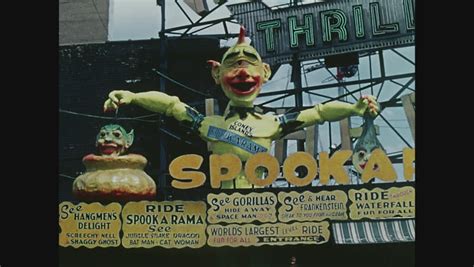 New York Spookarama Funhouse Coney Stock Footage Video