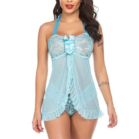 Seaopen Lingerie Set Teddy Lingerie For Women With Garter Belt One