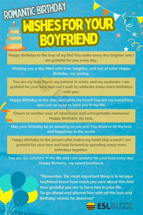 Sweet Birthday Messages For Boyfriend
