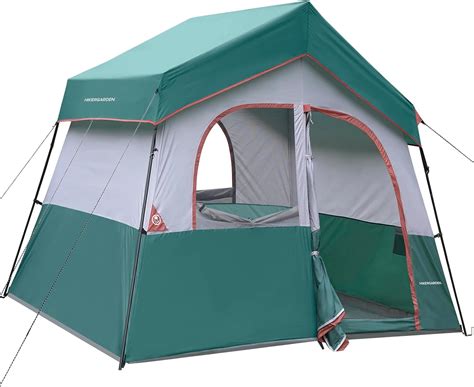 HIKERGARDEN 6 Person Camping Tent - Windproof, Easy Set Up, Portable for Outdoor Adventure ...