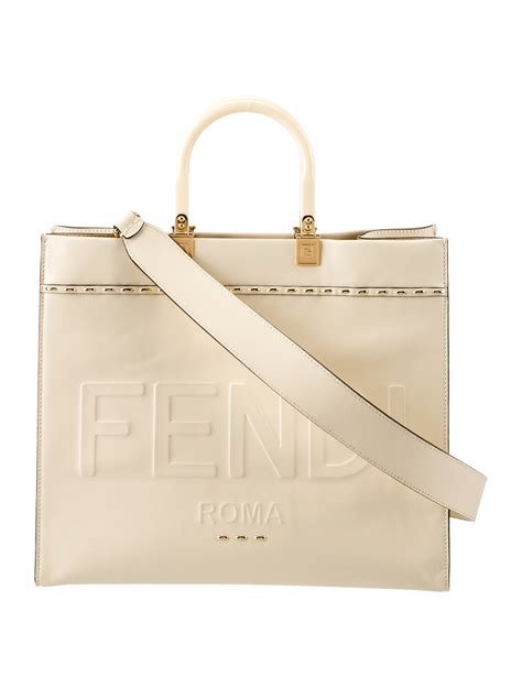 Fendi Medium Sunshine Shopper Tote Neutrals Totes Handbags