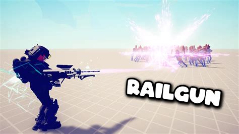 Rail Gun Vs Every Faction Tabs Totally Accurate Battle Simulator