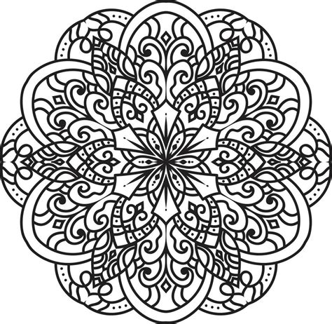 Circular Flower Mandala 13680738 Vector Art At Vecteezy