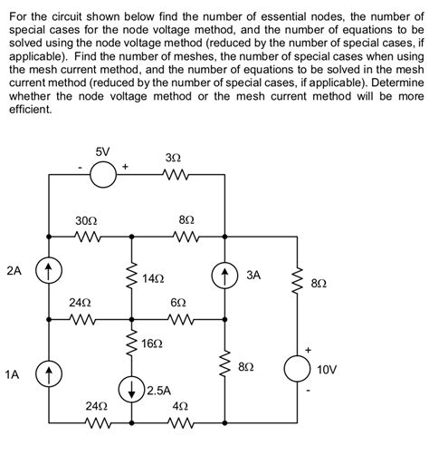 Solved For The Circuit Shown Below Find The Number Of Chegg