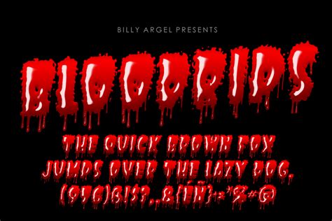 Bloodrips Font Billy Argel Fonts Fontspace