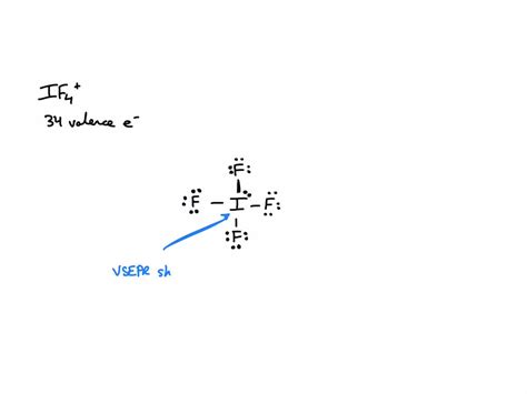 SOLVED: The cental atom of IF4(^+) has a VSEPR shape of , a molecular shape of , and a minimum ...