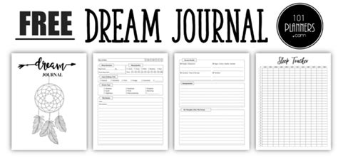 Free Printable Dream Journal Instant Download