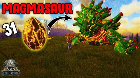 Stealing Magmasaur Egg With Desmodus Bat Fjordur Ark Survival