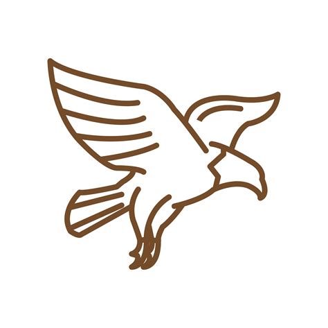 Vector Eagle Falcon Bird Icon Logo Stock Vector Royalty Free