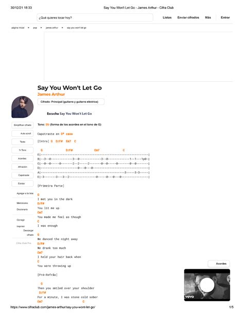 James Arthur Say You Won T Let Go Lyrics 4