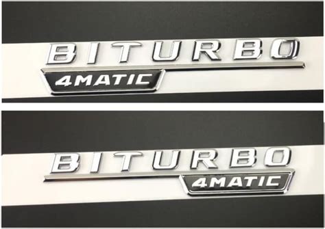 Amazon Flat Chrome BITURBO 4MATIC Plastic Car Trunk Fender Letters