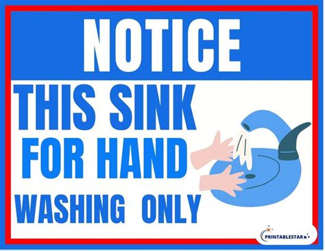 Hand Wash Sink Only Sign | FREE Download | Wash sign, Wash hands sign, Sink