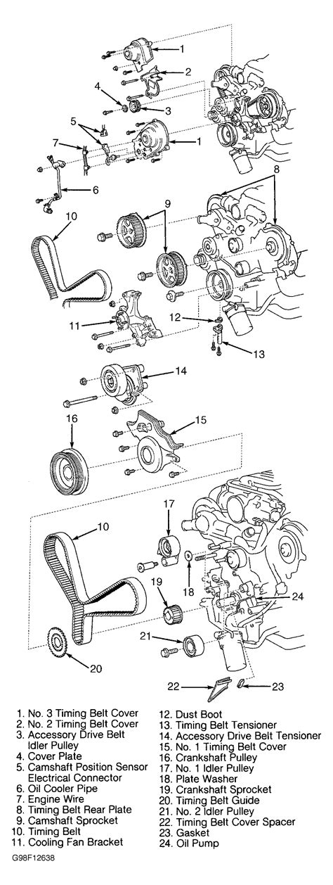 2003 Toyota Sequoia Serpentine Belt Routing And Timing Belt Diagrams