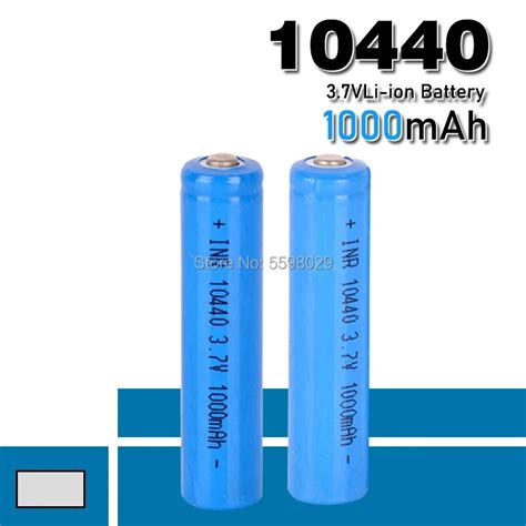 3 7v 10440 Aaa Lithium Battery High Capacity 1000mah Li Ion