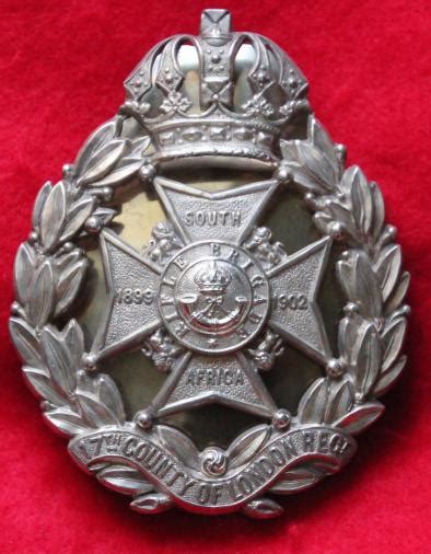 British Army Badges 17th London Regt Officers Cbp