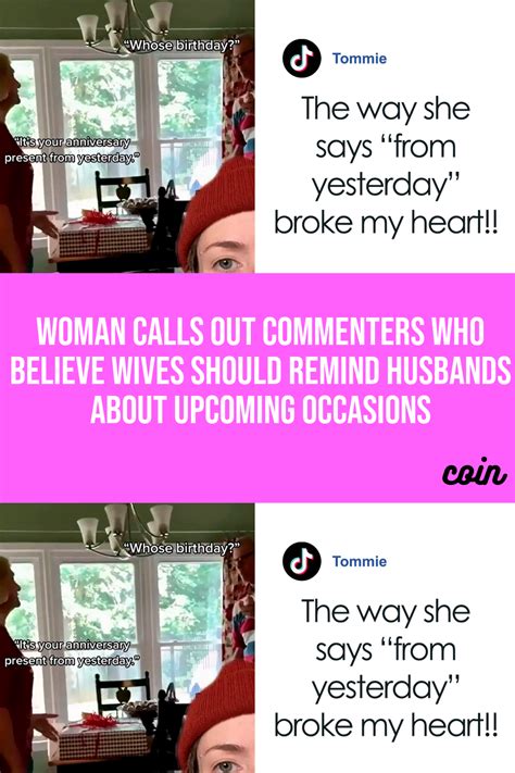 Woman Calls Out Commenters Who Believe Wives Should Remind Husbands