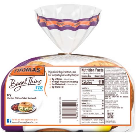 Thomas Cinnamon Raisin Bagel Thins 8 Ct 13 Oz Kroger