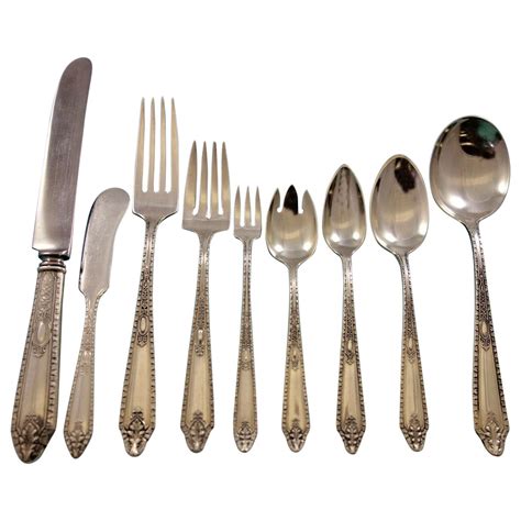 King George By Gorham Sterling Silver Flatware Set Monumental Service In Chest At 1stdibs