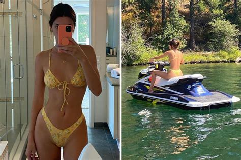 Kendall Jenner Flaunts Body In Sexy Bikini During Lake Getaway After