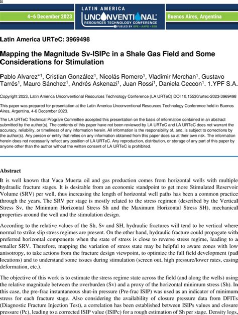 AAPG Datapages Archives Mapping The Magnitude Sv ISIPc In A Shale Gas