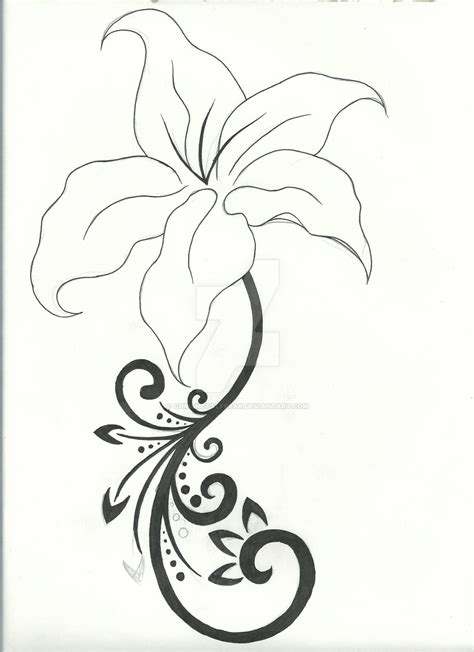 lily tattoo design  chrismetalfreak  deviantart