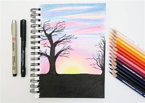 Colour Pencil Drawings Easy Simple Colorful Drawings - pic-corn