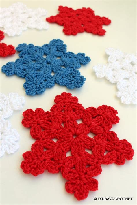 Crochet Snowflake PATTERN Snowflake Coasters DIY Christmas