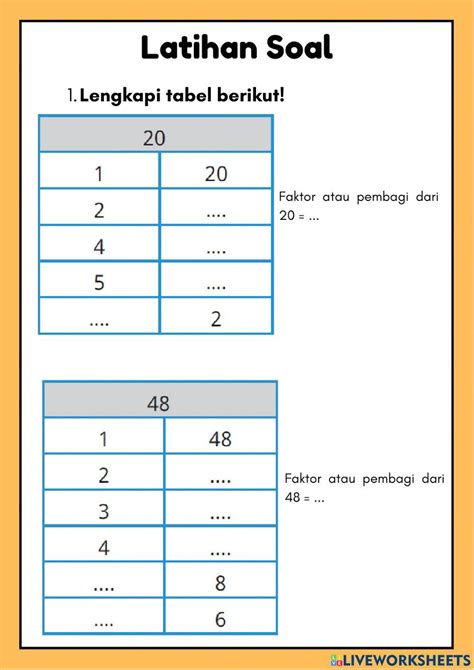 2178333 Lkpd Faktor Dan Kelipatan Bilangan Cacah I