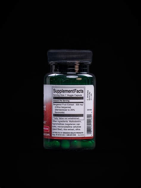 Swanson Bergamot Extract 500 Mg 30 Kapslí Swaglift Com