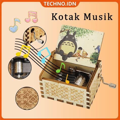 Jual Terbaru Kotak Musik Kayu Wooden Music Box Vintage Diputar Manual