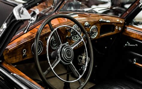 Edit free photo of Classic car,steering wheel,car,retro,vintage ...