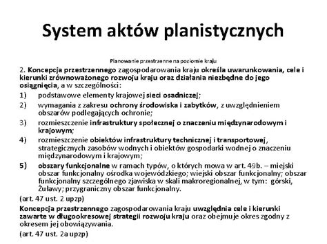 System Aktw Planistycznych System Aktw Planistycznych Planowanie