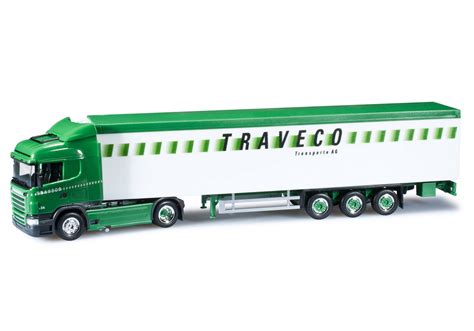 Herpa Scania R Hl Schubboden Sattelzug Traveco