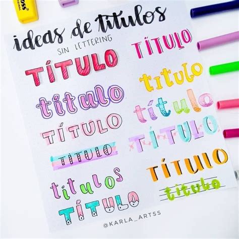 Tipos De Titulos Estilos De Letras Titulos Bonitos Para Images And Photos Finder