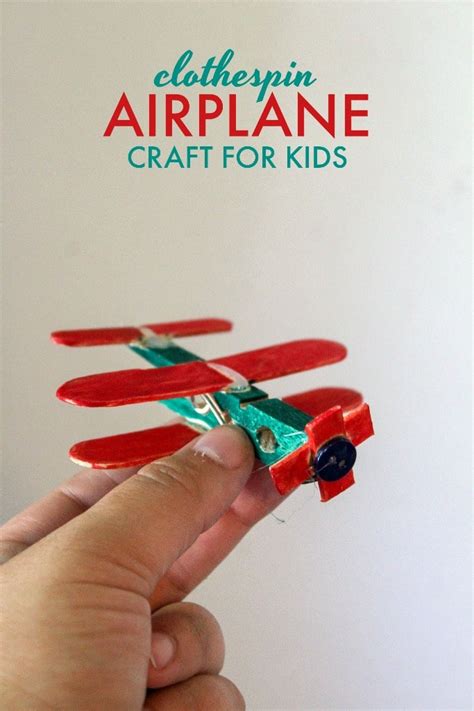 Clothespin Airplane Craft For Kids Fun Craft Idea For Boys