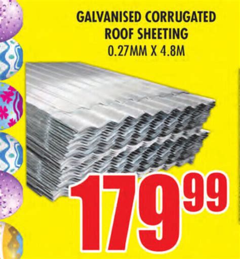 Galvanised Corrugated Roof Sheeting 0 27mm X 4 8m Offer At Boxer Build