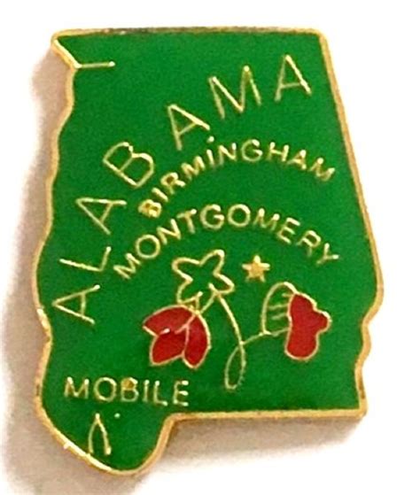 Alabama Flag Lapel Pin State Map Pins On Sale World Flag Pins