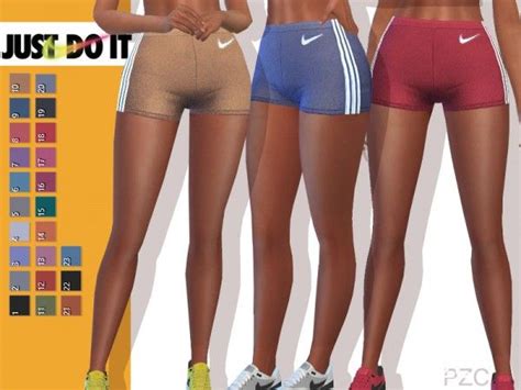 The Sims Resource Power Athletic Shorts By Pinkzombiecupcakes Sims 4