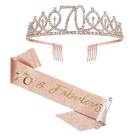 Buy Th Birthday Sash And Tiara For Women Rose Gold Birthday Sash