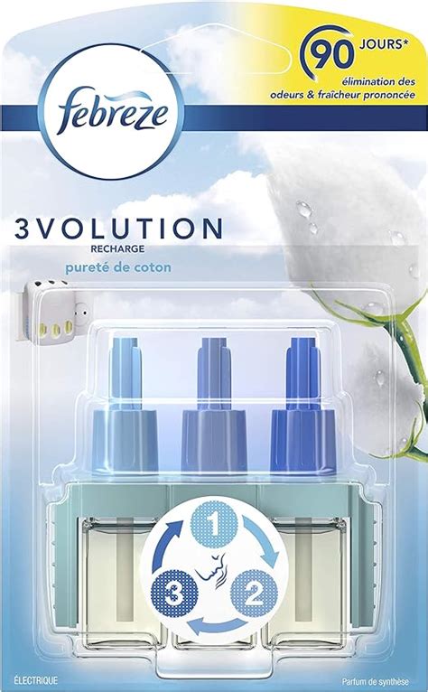 Febreze Recharges 3Volution pour Diffuseur Électrique Pureté De Coton