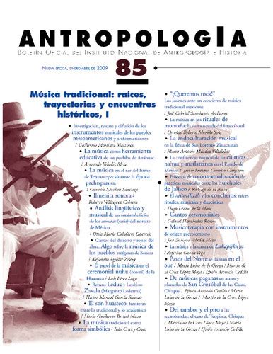 Antropología Num 85 2009 Música tradicional raíces trayectorias y